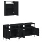 vidaXL Juego de muebles de baño 3 pzas madera contrachapada negro vidaXL Juego de muebles de baño 3 pzas madera contrachapada negro