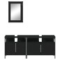 vidaXL Juego de muebles de baño 3 pzas madera contrachapada negro vidaXL Juego de muebles de baño 3 pzas madera contrachapada negro