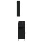 vidaXL Juego de muebles de baño 3 pzas madera contrachapada negro vidaXL Juego de muebles de baño 3 pzas madera contrachapada negro