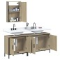 vidaXL Set de muebles de baño 3 pzas madera contrachapada roble Sonoma vidaXL Set de muebles de baño 3 pzas madera contrachapada roble Sonoma