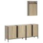vidaXL Set de muebles de baño 3 pzas madera contrachapada roble Sonoma vidaXL Set de muebles de baño 3 pzas madera contrachapada roble Sonoma