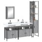 vidaXL Set de muebles de baño 4 pzas madera contrachapada gris sonoma vidaXL Set de muebles de baño 4 pzas madera contrachapada gris sonoma