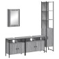 vidaXL Set de muebles de baño 4 pzas madera contrachapada gris sonoma vidaXL Set de muebles de baño 4 pzas madera contrachapada gris sonoma