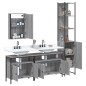vidaXL Set de muebles de baño 4 pzas madera contrachapada gris sonoma vidaXL Set de muebles de baño 4 pzas madera contrachapada gris sonoma