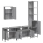 vidaXL Set de muebles de baño 4 pzas madera contrachapada gris sonoma vidaXL Set de muebles de baño 4 pzas madera contrachapada gris sonoma