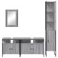vidaXL Set de muebles de baño 4 pzas madera contrachapada gris sonoma vidaXL Set de muebles de baño 4 pzas madera contrachapada gris sonoma