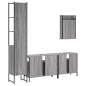 vidaXL Set de muebles de baño 4 pzas madera contrachapada gris sonoma vidaXL Set de muebles de baño 4 pzas madera contrachapada gris sonoma