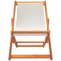 vidaXL Sillas de playa plegables 2 unidades tela blanco crema vidaXL Sillas de playa plegables 2 unidades tela blanco crema