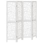 vidaXL Biombo separador de 4 paneles madera maciza Paulownia blanco vidaXL Biombo separador de 4 paneles madera maciza Paulownia blanco