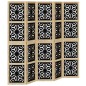 vidaXL Biombo separador 5 paneles madera maciza Paulownia marrón negro vidaXL Biombo separador 5 paneles madera maciza Paulownia marrón negro