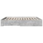vidaXL Cama con cajones madera ingeniería gris hormigón 200x200 cm vidaXL Cama con cajones madera ingeniería gris hormigón 200x200 cm