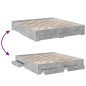 vidaXL Cama con cajones madera ingeniería gris hormigón 200x200 cm vidaXL Cama con cajones madera ingeniería gris hormigón 200x200 cm