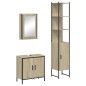 vidaXL Set de muebles de baño 3 pzas madera contrachapada roble Sonoma vidaXL Set de muebles de baño 3 pzas madera contrachapada roble Sonoma