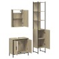 vidaXL Set de muebles de baño 3 pzas madera contrachapada roble Sonoma vidaXL Set de muebles de baño 3 pzas madera contrachapada roble Sonoma