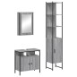 vidaXL Set de muebles de baño 3 pzas madera contrachapada gris sonoma