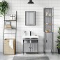 vidaXL Set de muebles de baño 3 pzas madera contrachapada gris sonoma