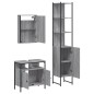 vidaXL Set de muebles de baño 3 pzas madera contrachapada gris sonoma