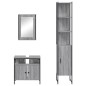 vidaXL Set de muebles de baño 3 pzas madera contrachapada gris sonoma