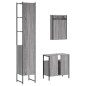 vidaXL Set de muebles de baño 3 pzas madera contrachapada gris sonoma