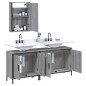 vidaXL Set de muebles de baño 3 pzas madera contrachapada gris sonoma vidaXL Set de muebles de baño 3 pzas madera contrachapada gris sonoma