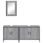 vidaXL Set de muebles de baño 3 pzas madera contrachapada gris sonoma vidaXL Set de muebles de baño 3 pzas madera contrachapada gris sonoma