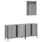 vidaXL Set de muebles de baño 3 pzas madera contrachapada gris sonoma vidaXL Set de muebles de baño 3 pzas madera contrachapada gris sonoma