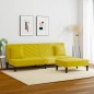 vidaXL Juego de sofás con cojines 2 piezas terciopelo amarillo vidaXL Juego de sofás con cojines 2 piezas terciopelo amarillo