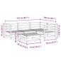 vidaXL Juego de sofás de jardín 5 pzas madera maciza pino marrón cera vidaXL Juego de sofás de jardín 5 pzas madera maciza pino marrón cera