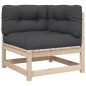vidaXL Juego de sofás de jardín 5 pzas con cojines madera maciza pino vidaXL Juego de sofás de jardín 5 pzas con cojines madera maciza pino