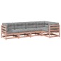 vidaXL Set de sofás jardín 5 pzas con cojines madera abeto Douglas vidaXL Set de sofás jardín 5 pzas con cojines madera abeto Douglas