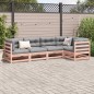 vidaXL Set de sofás jardín 5 pzas con cojines madera abeto Douglas vidaXL Set de sofás jardín 5 pzas con cojines madera abeto Douglas
