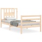 vidaXL Estructura de cama individual con cabecero madera maciza vidaXL Estructura de cama individual con cabecero madera maciza