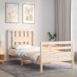 vidaXL Estructura de cama individual con cabecero madera maciza vidaXL Estructura de cama individual con cabecero madera maciza
