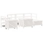 vidaXL Juego de sofás de jardín 7 pzas madera maciza de pino blanco vidaXL Juego de sofás de jardín 7 pzas madera maciza de pino blanco