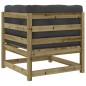 vidaXL Juego de sofás jardín 6 pzas con cojines madera pino impregnada vidaXL Juego de sofás jardín 6 pzas con cojines madera pino impregnada