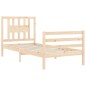 vidaXL Estructura de cama individual con cabecero madera maciza vidaXL Estructura de cama individual con cabecero madera maciza