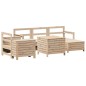 vidaXL Juego de sofás de jardín 7 piezas madera maciza de pino