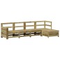 vidaXL Juego de sofás de jardín 5 piezas madera de pino impregnada vidaXL Juego de sofás de jardín 5 piezas madera de pino impregnada