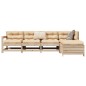vidaXL Juego de sofás de jardín 5 piezas madera maciza de pino vidaXL Juego de sofás de jardín 5 piezas madera maciza de pino