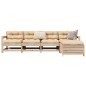 vidaXL Juego de sofás de jardín 5 piezas madera maciza de pino vidaXL Juego de sofás de jardín 5 piezas madera maciza de pino