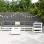 vidaXL Juego de sofás de jardín 7 pzas madera maciza de pino blanco vidaXL Juego de sofás de jardín 7 pzas madera maciza de pino blanco