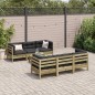 vidaXL Set de sofás jardín 7 pzas con cojines madera pino impregnada vidaXL Set de sofás jardín 7 pzas con cojines madera pino impregnada