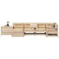 vidaXL Juego de sofás de jardín 7 piezas madera maciza de pino vidaXL Juego de sofás de jardín 7 piezas madera maciza de pino