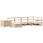 vidaXL Juego de sofás de jardín 7 piezas madera maciza de pino vidaXL Juego de sofás de jardín 7 piezas madera maciza de pino
