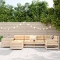 vidaXL Juego de sofás de jardín 7 piezas madera maciza de pino vidaXL Juego de sofás de jardín 7 piezas madera maciza de pino
