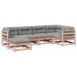 vidaXL Set de sofás jardín 6 pzas con cojines madera abeto Douglas vidaXL Set de sofás jardín 6 pzas con cojines madera abeto Douglas