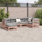 vidaXL Set de sofás jardín 6 pzas con cojines madera abeto Douglas vidaXL Set de sofás jardín 6 pzas con cojines madera abeto Douglas