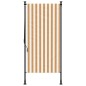 vidaXL Persiana enrollable exterior tela acero naranja y blanco vidaXL Persiana enrollable exterior tela acero naranja y blanco