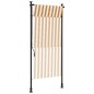 vidaXL Persiana enrollable exterior tela acero naranja y blanco vidaXL Persiana enrollable exterior tela acero naranja y blanco