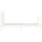 vidaXL Estructura de cama con cabecero madera maciza blanco vidaXL Estructura de cama con cabecero madera maciza blanco